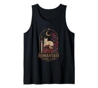 Moonlit Romantasy Book Club Reader Cat And Roses Vibe Canotta