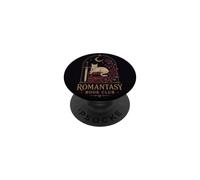 Moonlit Romantasy Book Club Reader Cat and Roses Vibe PopSockets PopGrip Adesivo