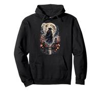 Moonlit Ronin Wanderer Giapponese Samurai Cherry Blossom Giappone Felpa con Cappuccio