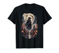 Moonlit Ronin Wanderer Giapponese Samurai Cherry Blossom Giappone Maglietta