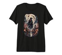 Moonlit Ronin Wanderer Giapponese Samurai Cherry Blossom Giappone Maglietta Premium
