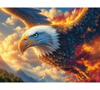 Moonlit Starry Sky Flying Bald Eagle Puzzle 1000 Pezzi Dolomiti Per Adulti Colorful Fantasy Wildlife Cartone Di Alta Qualità Colori Vividi Per Decorazione Murale Da Passatempo Edizione Limitata Top Ve