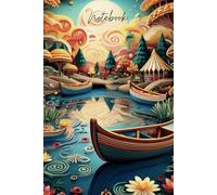 Moonlit Tales: 100-Page Lined Notebook with Enchanting Autumn Boats on a Serene Lake for Journaling and Creative Writing