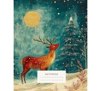 Moonlit Winter Deer Notebook: The shimmering trees, soft snowfall, and glowing light evoke a sense of peace, wonder, and connection to nature.