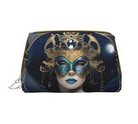 MoonlitMasquerade (1) borsa portatile in pelle per cosmetici, articoli da toeletta e oggetti essenziali quotidiani, bianco, Taglia unica