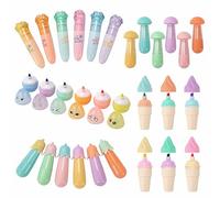 MoonSing Mini Evidenziatore Pastello 30 Pezzi, Penna Evidenziatori Carino di Colore Assortito, Penne Fluorescenti Evidenziatori per Bambini e Adulti Scuola Studenti Note Diari (6 Colori)