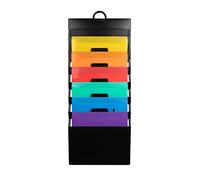 MoonSing Porta Documenti da Appendere a Parete File Organizer A4 Chart Cartellina Porta Brochure Plastica Impermeabile con 6 Tasche Pieghevole per Ufficio Scuola