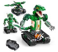 MOONTOY Set di Costruzioni STEM 3-in-1 con Telecomando, 826 Pezzi, Dinosauro e Robot RC, Giocattolo da Costruire e Ricostruire in 3 Modelli, Gioco di Ingegneria,Regalo per Bambini e Bambine dai 6 Anni