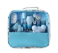 Moonvvin Kit per la cura del bambino 13 pezzi/set Set per la cura del neonato Set di accessori per la cura della salute essenziali per il viaggio a casa con borsa per il trasporto (blu)