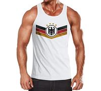 MoonWorks Canottiera da uomo con bandiera tedesca EM 2024, Germania Bianco, L