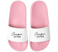 MoonWorks Ciabatte da bagno da campeggio, gadget per vacanze, unisex, con stampa, da uomo e da donna, Variante 4 rosa bianco, 39 EU