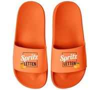 MoonWorks Ciabatte da bagno da donna con stampa stampata, Compresse arancione arancione, 37 EU