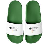MoonWorks® Ciabatte da bagno unisex con stampa istituto federale per deliziose birre stampate, da uomo e da donna, idea regalo, Deliziosa birra verde bianco, 45 EU