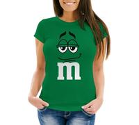 MoonWorks® Maglietta da donna Carnevale M con stampa di gruppo, costume da carnevale da donna, 1 verde., L