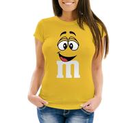 MoonWorks® Maglietta da donna Carnevale M con stampa di gruppo, costume da carnevale da donna, 5 giallo., XL