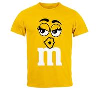 MoonWorks® Maglietta da uomo Carnevale M con stampa di gruppo, travestimento per il minuto, 2 giallo, M