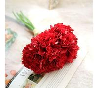 MoonyLI Artificial Silk Flower Carnation Artificial Flower Bouquet for Party Wedding Home Decoration 6 Heads