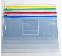 MoonyLI Zip Pocket Document Pocket A4 Transparent File Pockets Water Repellent Suitable for Offices School Travel Accessories 10 Pieces