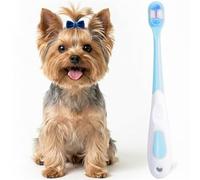 MoonyMars Spazzolino da denti per cani di piccola taglia, kit di spazzolatura dei denti per gatti e cuccioli, ultra morbido e mini spazzolino da denti per gattini e animali domestici di piccola taglia