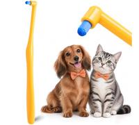 MoonyMars Spazzolino da denti per gatti, kit per spazzolatura dei denti di cani e cuccioli di piccola taglia, mini spazzolino da denti per gattini e animali domestici di piccola taglia, spazzolini da