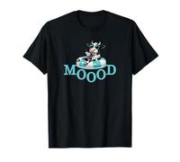Moood Happy Fun Mucca Farmer Positive Grateful Design Maglietta