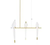 Moooi Perch Light Branch Lampadario Piccolo Ottone/Bianco Dimmerabile