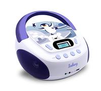 MOOOV 477179 Lettore CD Portatile per Bambini con USB, Presa per le Cuffie - Stereo Baby Boombox con Gira CD - Lettore Musicale per Casa e Viaggio, Design Colorato - Modello dell'iceberg - Blu