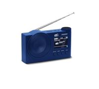 Mooov 477255 - Radio Dab+ e FM con Bluetooth 5.0, sveglia doppia allarme, display a colori, USB MP3, batteria ricaricabile fino a 15h, funzione sleep, blu
