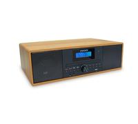 Mooov 477380 - Microcatena HiFi stereo 50 W musical, lettore CD, Bluetooth, radio FM, USB, AUX-IN, RCA, sveglia, telecomando