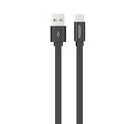 Mooov 732057 Cavo Piatto USB Tipo C, 1 M, Nero