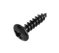 MOOPW Acciaio al carbonio Testa rotonda Autofilettanti Viti per legno | Croce Fungo Testa Coda a punta Viti auto-perforazione M6 x 16mm 40 Pcs