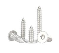 MOOPW Acciaio inossidabile 304 Extra sottili Testa piatta Torx Viti autofilettanti Stella Profilo basso Vite per legno M5 x 25mm 20 Pcs