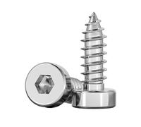 MOOPW Acciaio inossidabile 304 Testa Sottile Esagono interno Viti autofilettanti Testa cilindrica A Bussola Viti autoperforanti M2.3 x 5mm 100 Pcs