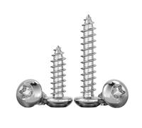 MOOPW Acciaio inossidabile 304 Testa tonda Torx Viti autofilettanti Stella Antifurto Viti autofilettanti M2 x 6mm 200 Pcs