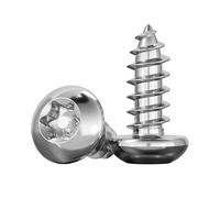 MOOPW Acciaio inossidabile 304 Testa tonda Torx Viti autofilettanti Stella Con punta pilota Antifurto Viti autofilettanti M2 x 6mm 200 Pcs