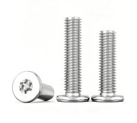 MOOPW Acciaio inossidabile 304 Torx Testa piatta Bulloni Stella Extra sottili A basso profilo Computer Viti per macchine M6 x 60mm 10 Pcs