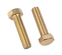 MOOPW Ottone Bulloni a testa esagonale - Bullone Esagonale Metrico Filettatura Testa esagonale Elementi di fissaggio Hardware Machine Chiodi M8 M10 M12