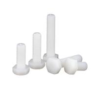 MOOPW Plastica Bulloni esagonali - Nylon Viti a testa esagonale Isolamento Esagono esterno Bulloni Metrico Meccanico Elementi di fissaggio M10 x 60mm 2 Pcs