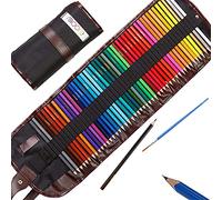 Moore - Set di 48 matite Colorate artistiche di Alta qualità, con temperamatite in Metallo in Lega Kum Gratuito in Una Custodia di Tela Arrotolabile