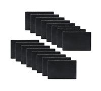 moorg Piatti Ardesia Naturale, Set da 16 Piatti Rettangolari, Piatto Ardesia da Portata Rettangolare 30x25 cm