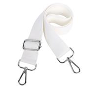 Moorle Larga tracolla cinghie per borse, tracolla regolabile, tracolla per borse tracolla tracolla tracolla bianca 3,8 cm di larghezza, borsa in tela, cinghie da tasca per cambiare.., argento/bianco,