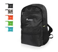 Moorle Zaino Pieghevole Ultraleggero, Impermeabile, Piccolo Zaino da Escursionismo per Uomo e Donna, Leggero, da Trekking e Viaggio, 15 L, Nero