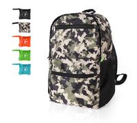 Moorle Zaino Pieghevole Ultraleggero, Impermeabile, Piccolo Zaino da Escursionismo per Uomo e Donna, Leggero, da Trekking e Viaggio, 15 L, Mimetico
