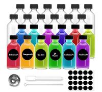 Moorstdel 24 Bottigliette per Liquori Mini Bottiglie di Vetro per Liquori Shot per 60ml Mini Bottiglie Alcolici Riutilizzabil Bottigliette Trasparenti con Imbuto