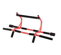 Moorstdel Barra per trazioni, telaio della porta, No-Punch Pull Up Bar con manico multiangolo, supporto per telaio della porta, cuneo per evitare che la barra di trazione cada. Più per la casa fitness