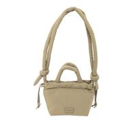 MOOS CAPSULA IMBOTTITO BEIGE - Borsa imbottita, borsa da donna, Shopping Bag, comoda e versatile, qualità e resistenza, 16 x 10 x 16 cm