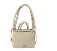 MOOS CAPSULA IMBOTTITO BEIGE CHIARO - Borsa imbottita, borsa da donna, Shopping Bag, comoda e versatile, qualità e resistenza, 24 x 11 x 24 cm