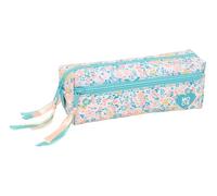 MOOS FIORI - Astuccio triplo piccolo, astuccio per bambini, ideale per bambini in età scolastica, comodo e versatile, qualità e resistenza, 22 x 6 x 8,5 cm