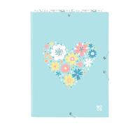 MOOS FIORI - Cartella a fogli con 3 fogli, ideale per bambini di diverse età, comoda e versatile, qualità e resistenza, 26 x 36,5 cm