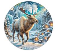 Moose 1000 Pezzis Puzzle Rotondo Per Bambini Animali Di Tutto Il Mondo Per Educativo Per Adulti Difficile E Impossibile Idea Regalo Per Lei O Lui 1000pcs (67.5x67.5cm)